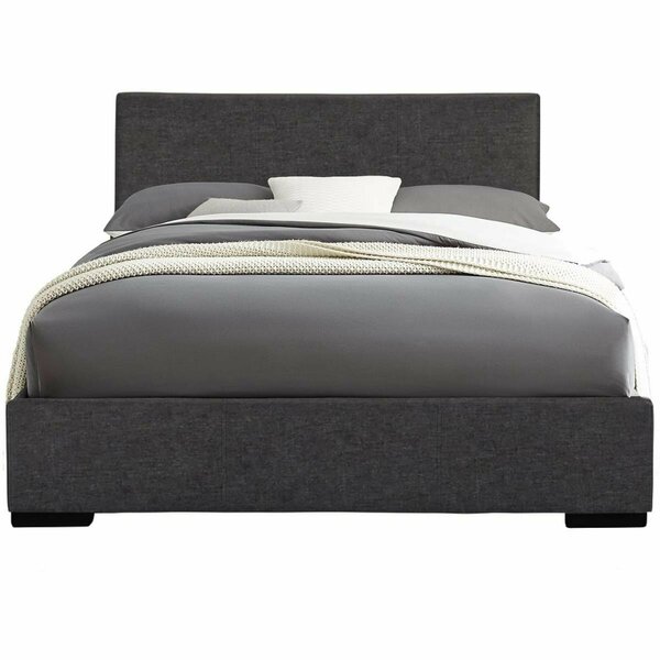 Homeroots 34.8 x 63.4 x 85.4 in. Gray Platform Queen Size Bed 396999